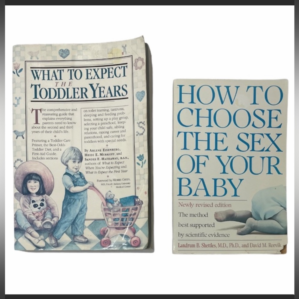 Vintage 90s Parenting Book Bundle | What to Expect Toddler Years Shettles Method